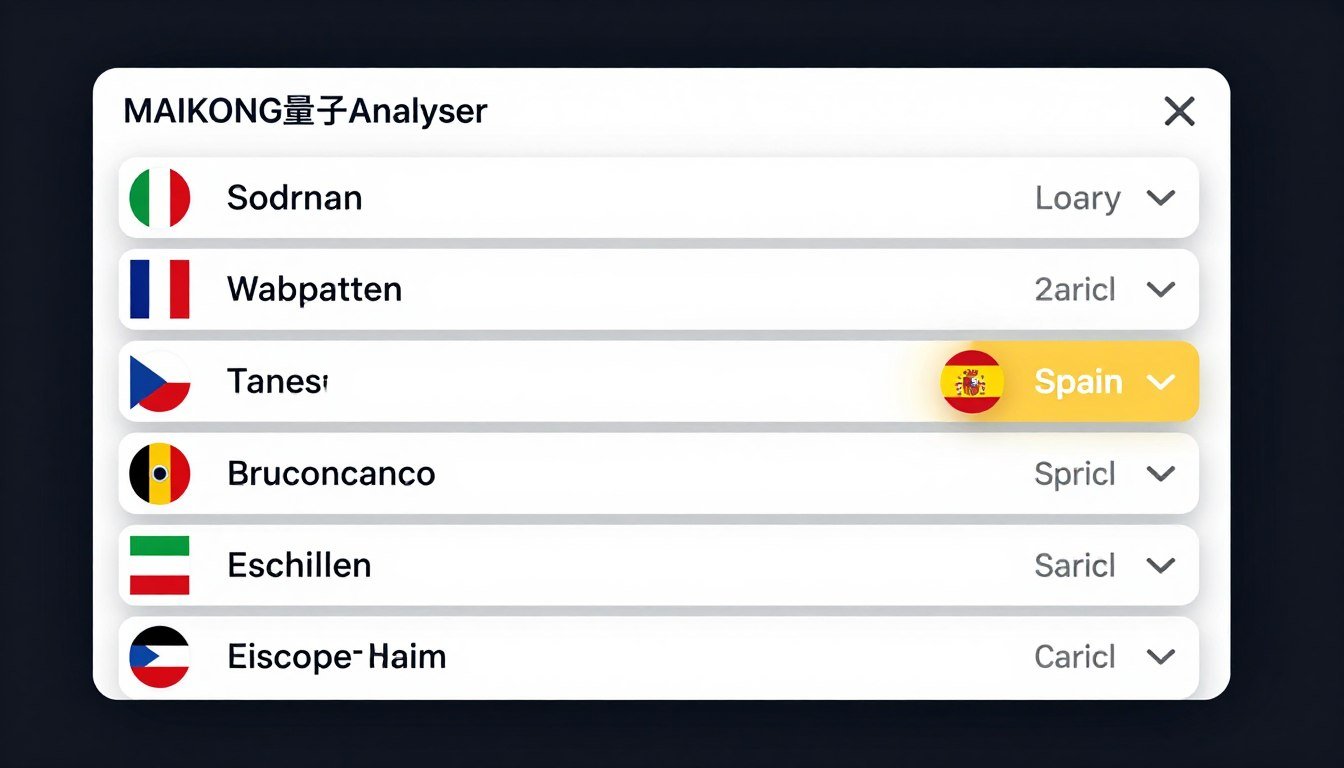 Analizador cuantico software MAIKONG selección de idiomas interfaz multilingüe