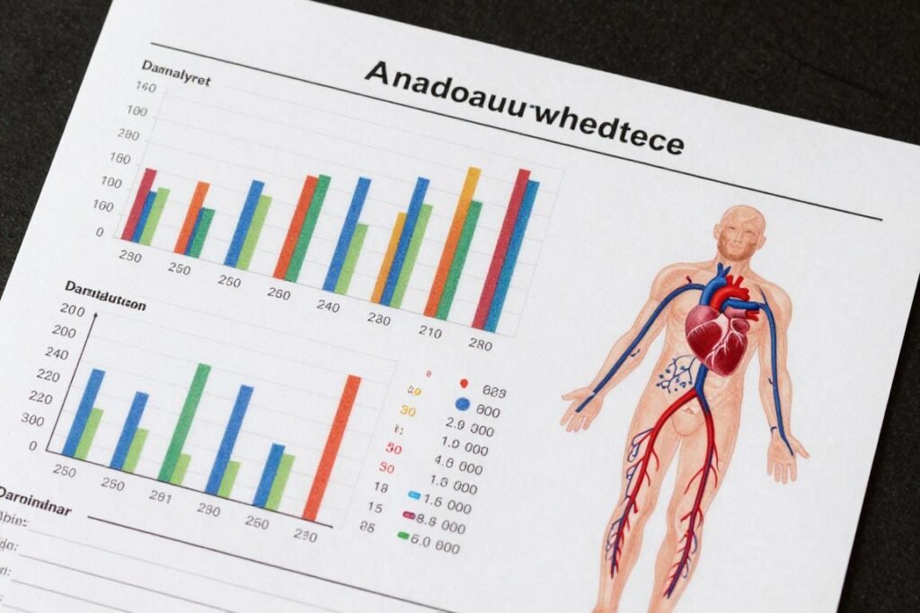 Ejemplo de informe del analizador cuantico con graficos de salud cardiovascular