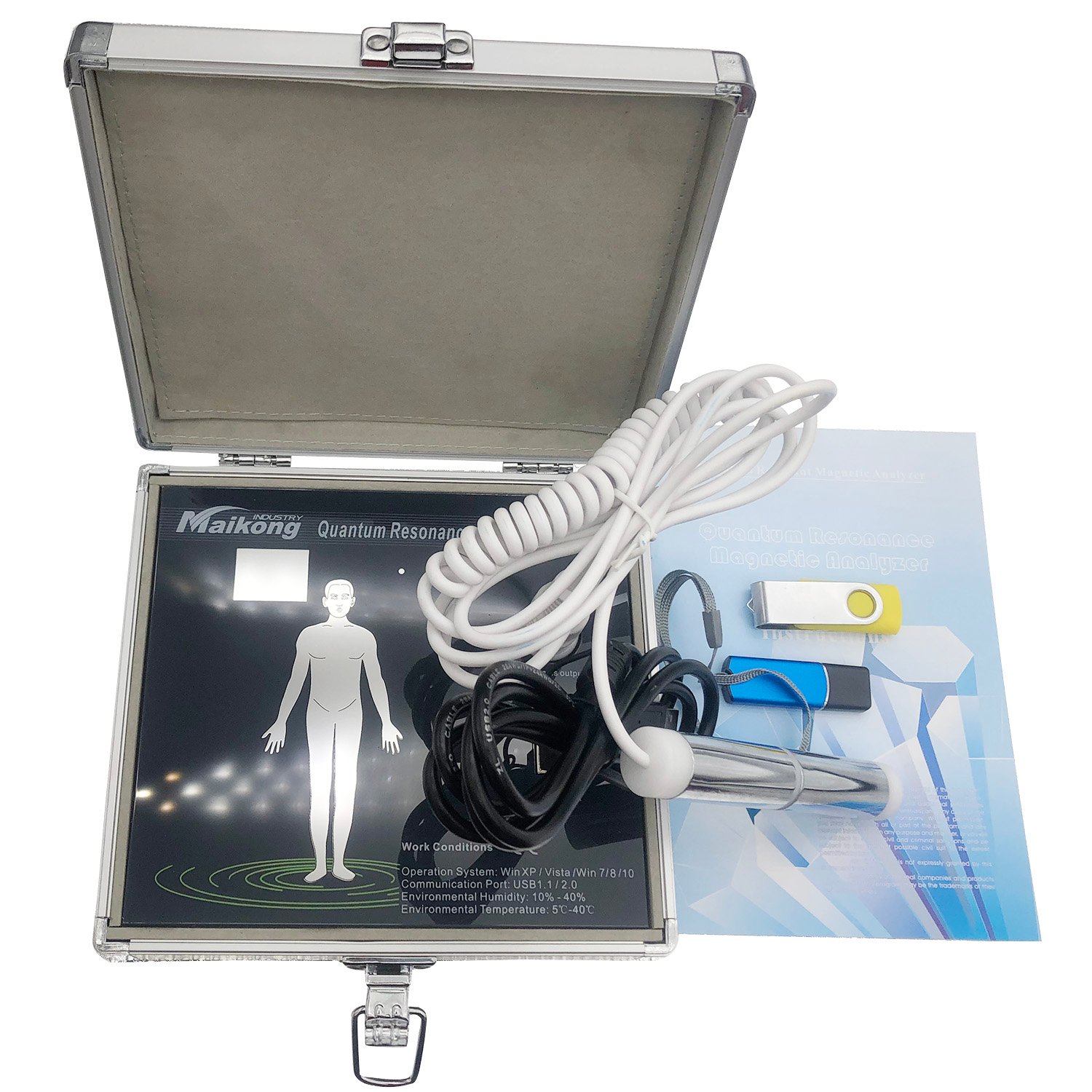 Contenido completo paquete analizador cuántico MAIKONG accesorios incluidos