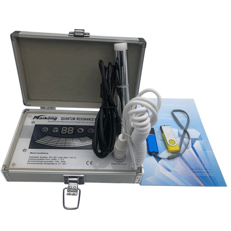 Analizador cuantico MAIKONG modelo MK002 con sensor y software en pantalla