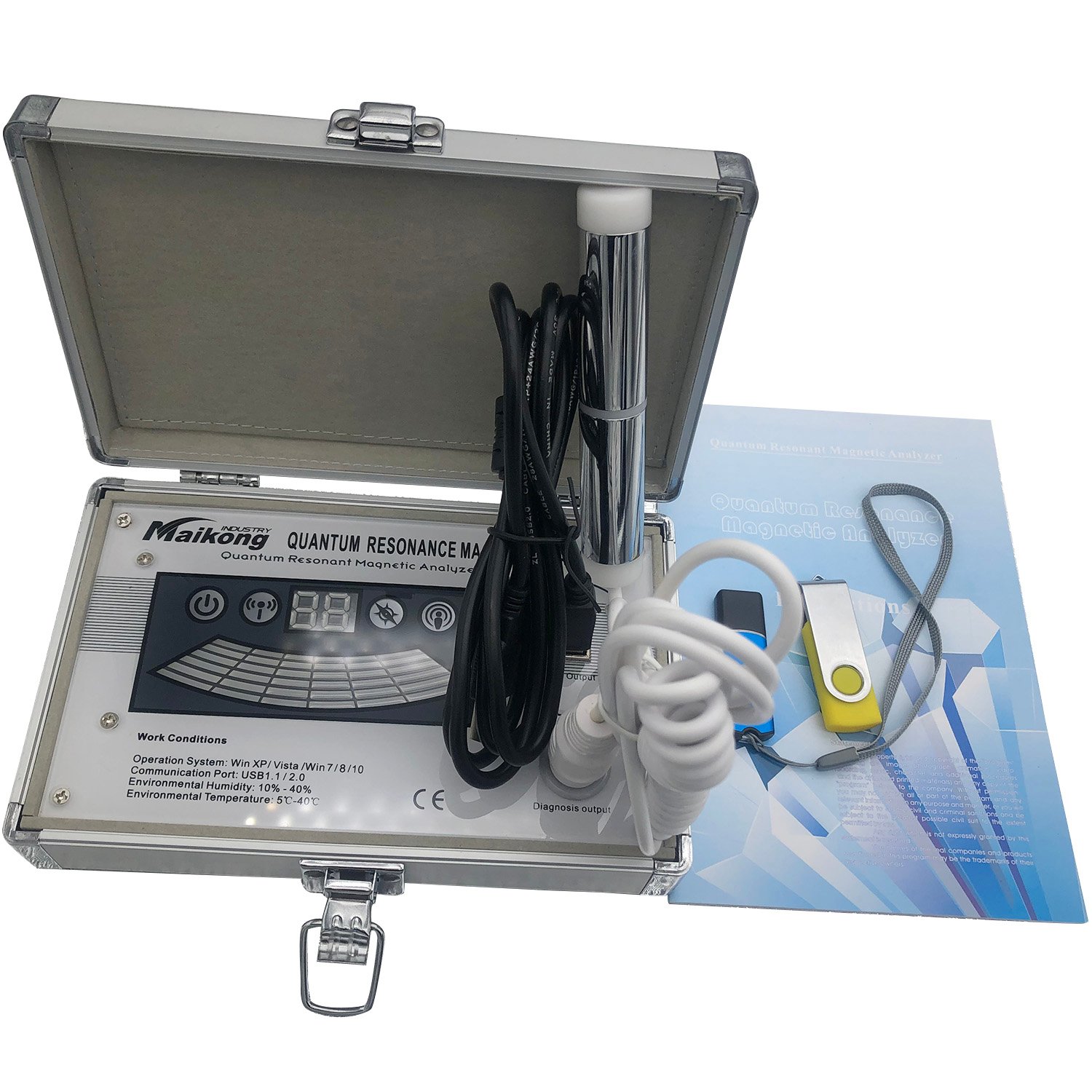 Profesionales salud usando analizador cuantico MAIKONG diversos centros médicos Perú