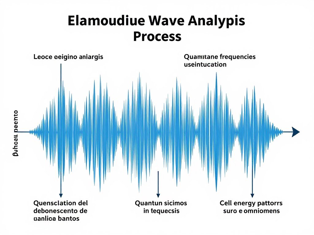 Diagrama técnico del proceso de análisis cuántico de resonancia magnética