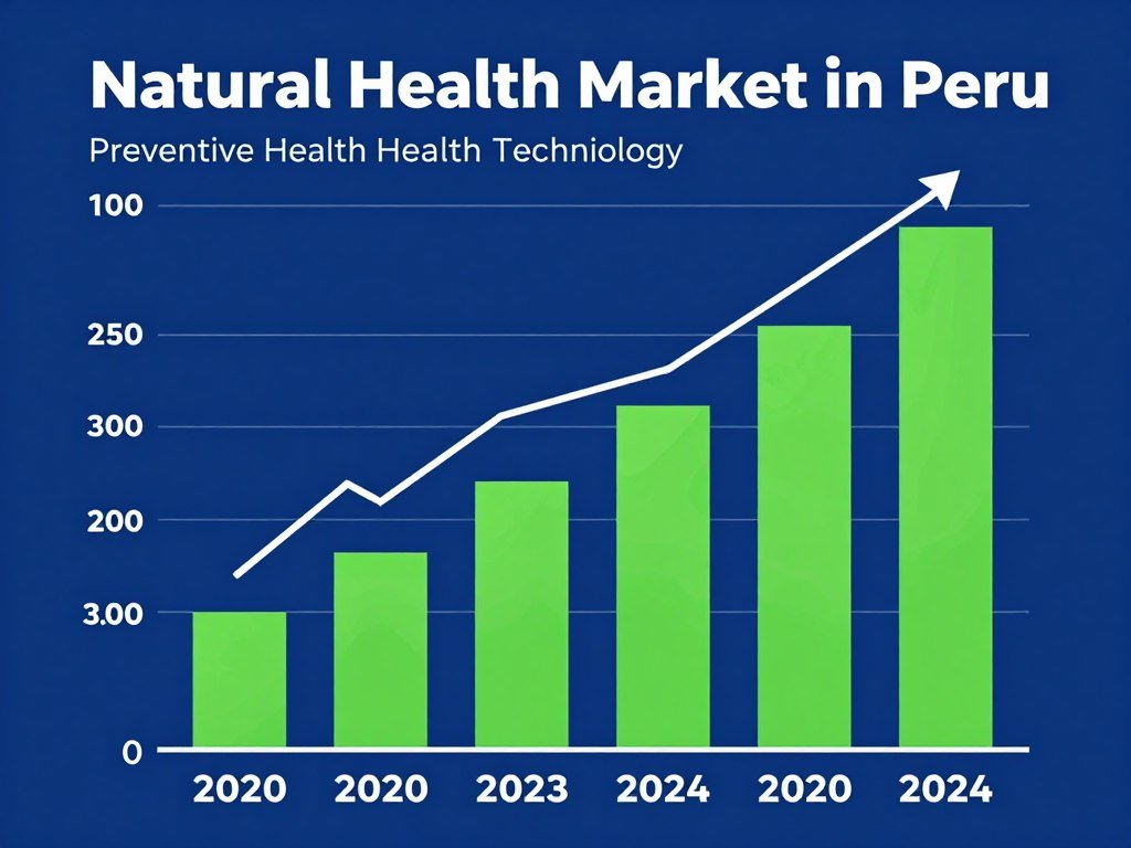 Gráfico de crecimiento del mercado de salud natural en Perú