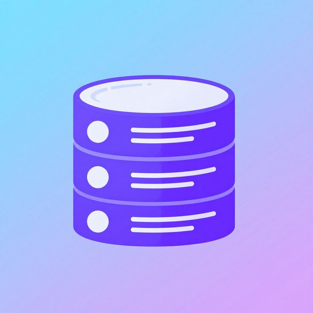 Icono de base de datos representando historial de pacientes