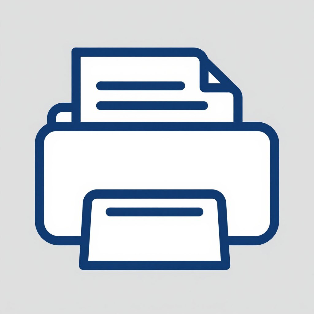 Icono de impresora representando generación de informes profesionales