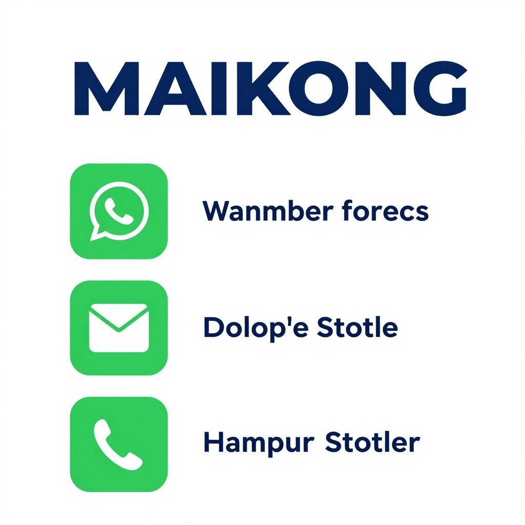Logo MAIKONG y datos de contacto