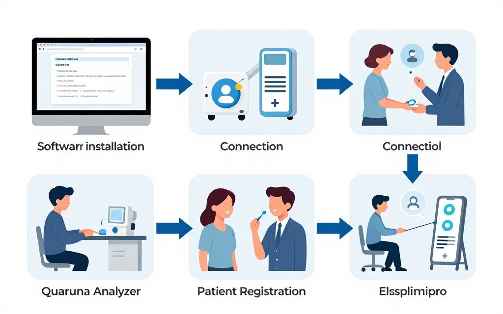 Proceso paso a paso de uso del analizador cuántico